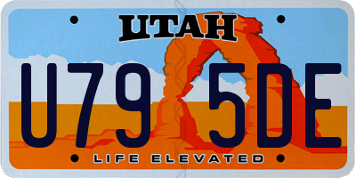 UT license plate U795DE