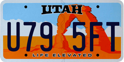 UT license plate U795FT