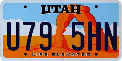 UT license plate U795HN