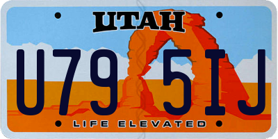 UT license plate U795IJ