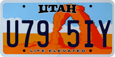UT license plate U795IY