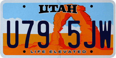UT license plate U795JW