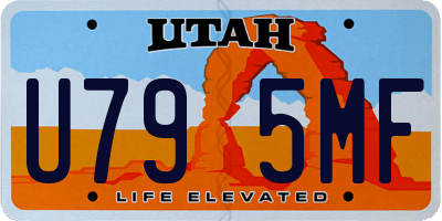 UT license plate U795MF