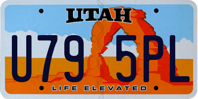 UT license plate U795PL