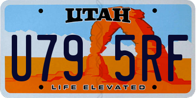 UT license plate U795RF