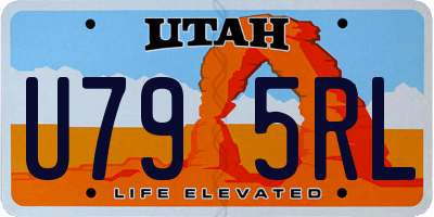 UT license plate U795RL