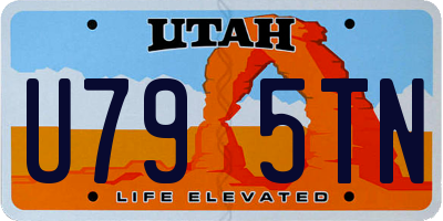 UT license plate U795TN