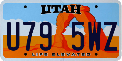UT license plate U795WZ