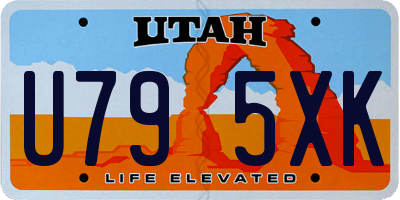 UT license plate U795XK