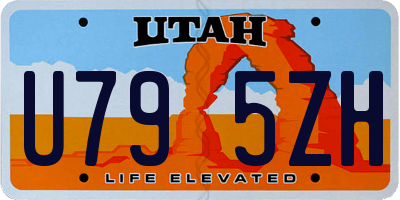 UT license plate U795ZH