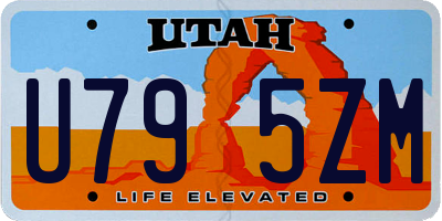 UT license plate U795ZM