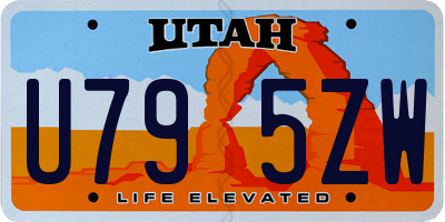 UT license plate U795ZW
