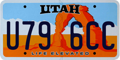 UT license plate U796CC