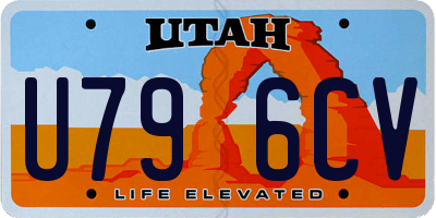 UT license plate U796CV