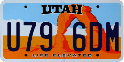 UT license plate U796DM