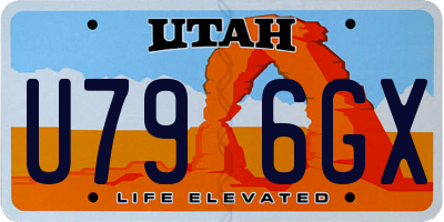 UT license plate U796GX