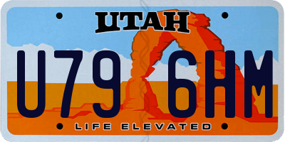 UT license plate U796HM