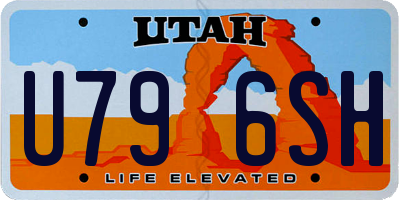 UT license plate U796SH