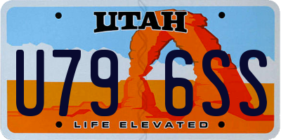 UT license plate U796SS