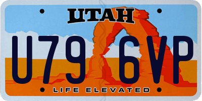 UT license plate U796VP