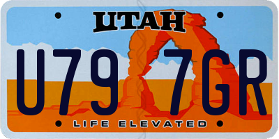 UT license plate U797GR