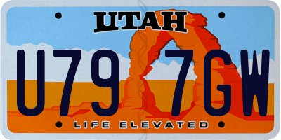 UT license plate U797GW