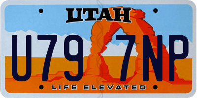 UT license plate U797NP