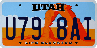 UT license plate U798AI