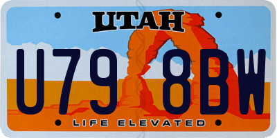 UT license plate U798BW
