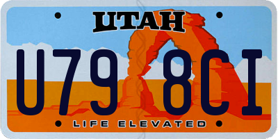UT license plate U798CI