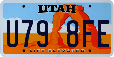 UT license plate U798FE