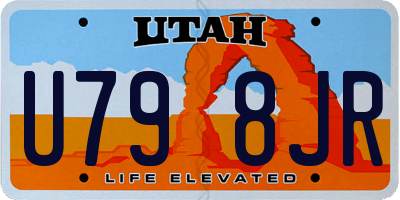 UT license plate U798JR