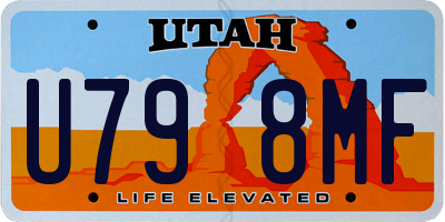 UT license plate U798MF