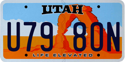 UT license plate U798ON