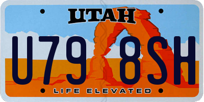 UT license plate U798SH