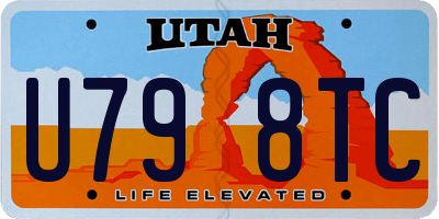 UT license plate U798TC