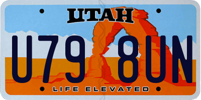 UT license plate U798UN