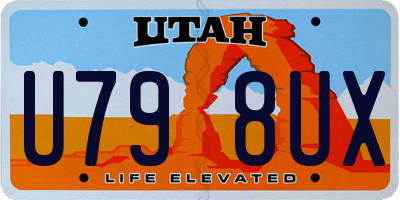 UT license plate U798UX