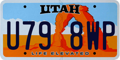 UT license plate U798WP