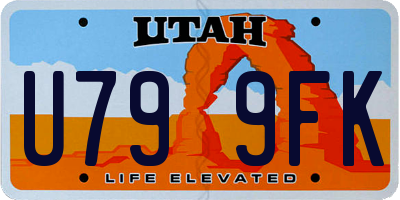 UT license plate U799FK