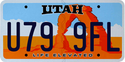 UT license plate U799FL