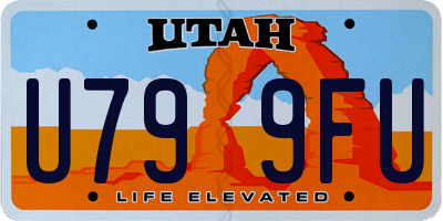 UT license plate U799FU