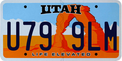 UT license plate U799LM