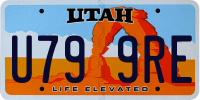 UT license plate U799RE