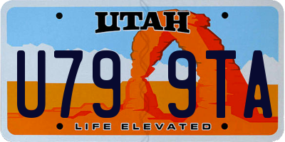 UT license plate U799TA