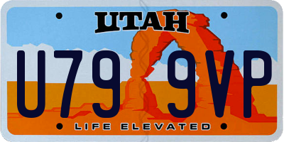UT license plate U799VP