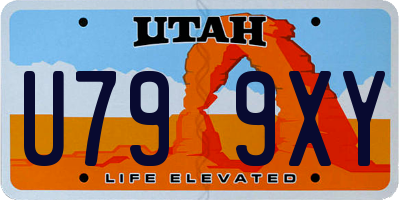 UT license plate U799XY