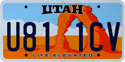 UT license plate U811CV