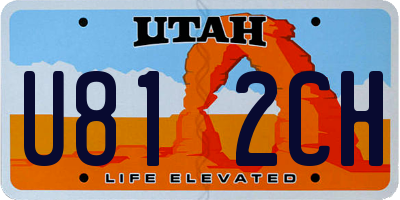 UT license plate U812CH