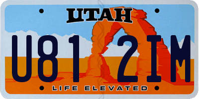 UT license plate U812IM
